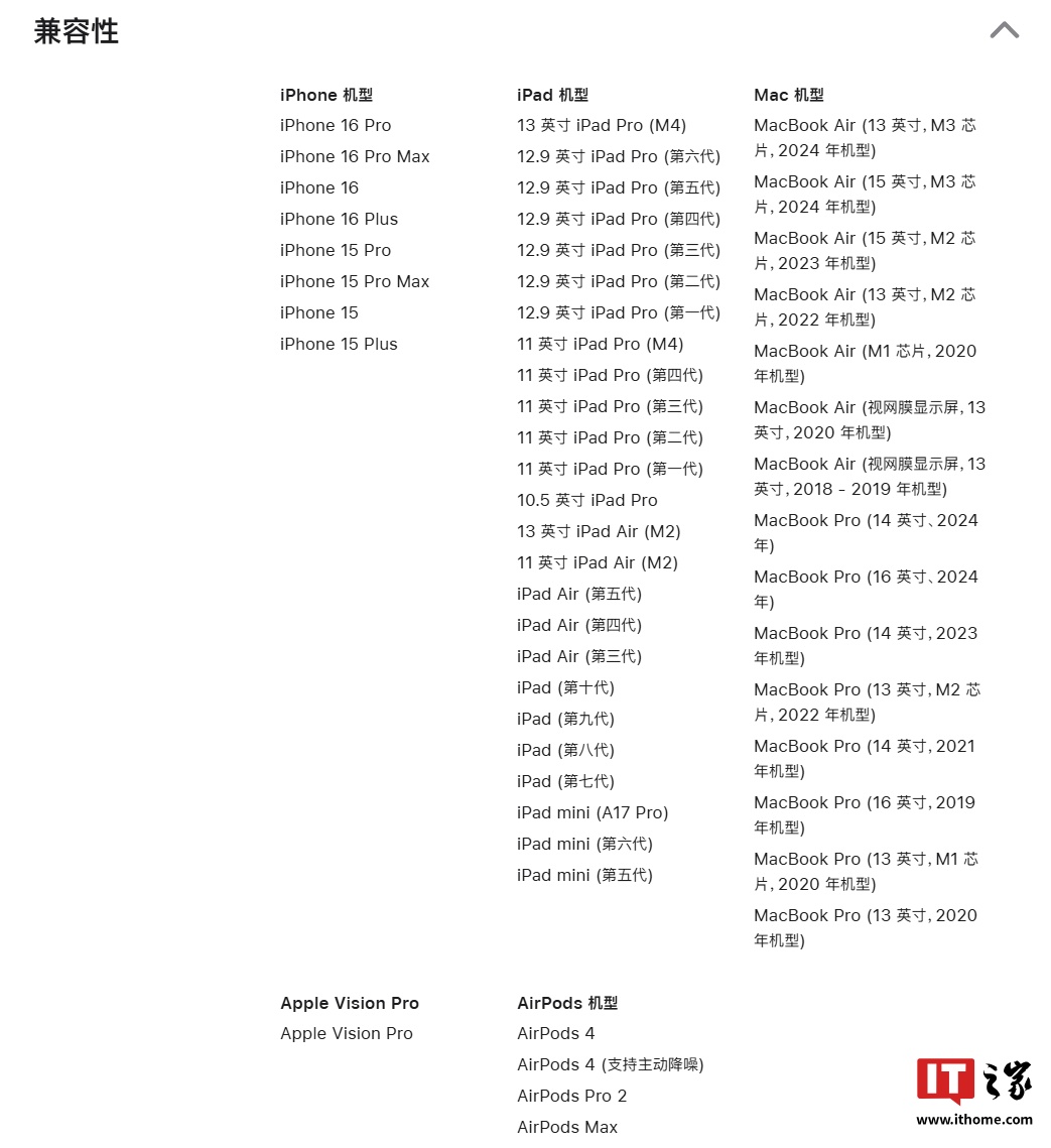 苹果官网 70/96/140W USB-C 电源适配器技术规格更新，删除 Mac mini / iMac