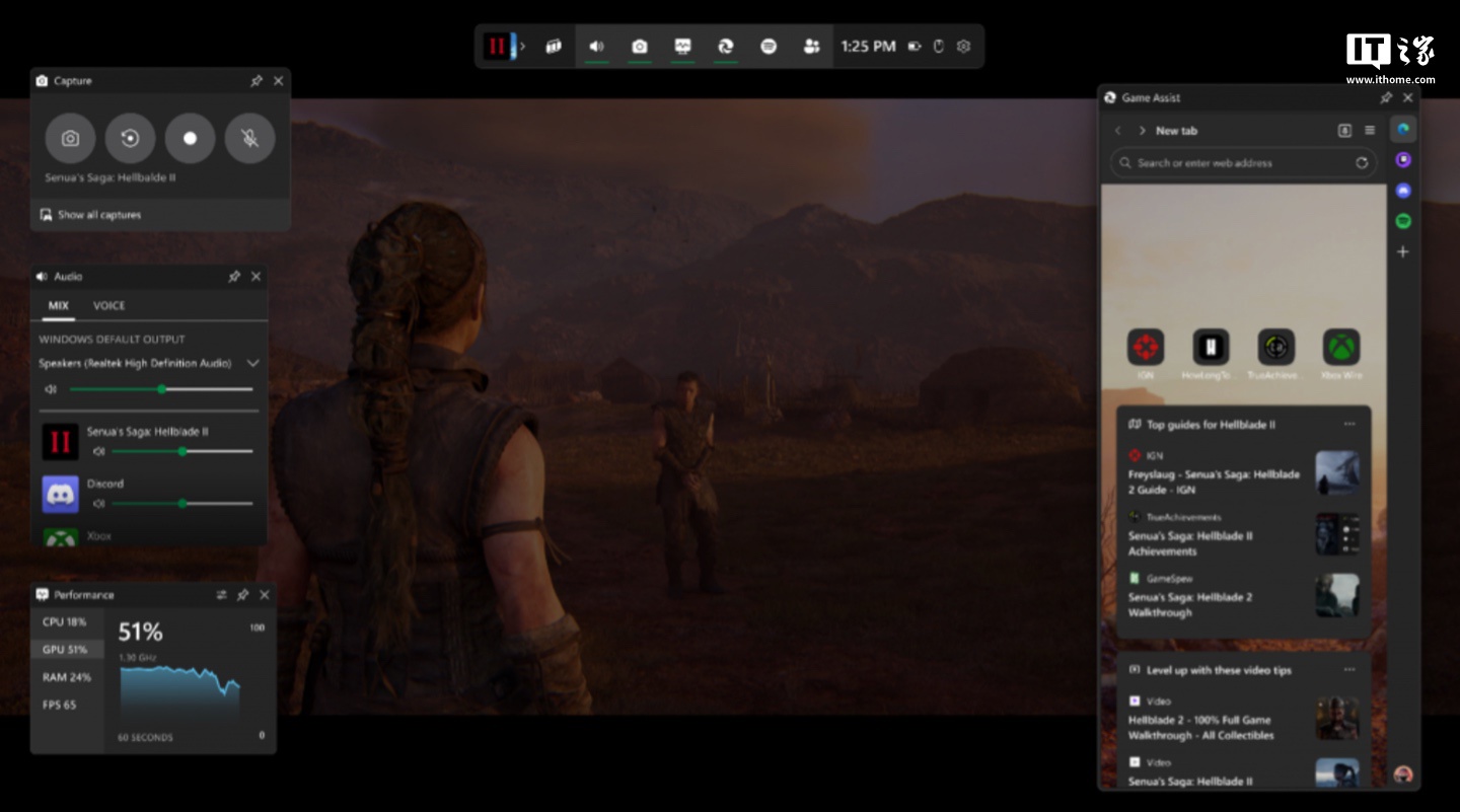 微软推出 Edge Game Assist 游戏辅助功能：内置于 Game Bar 的浏览器窗口